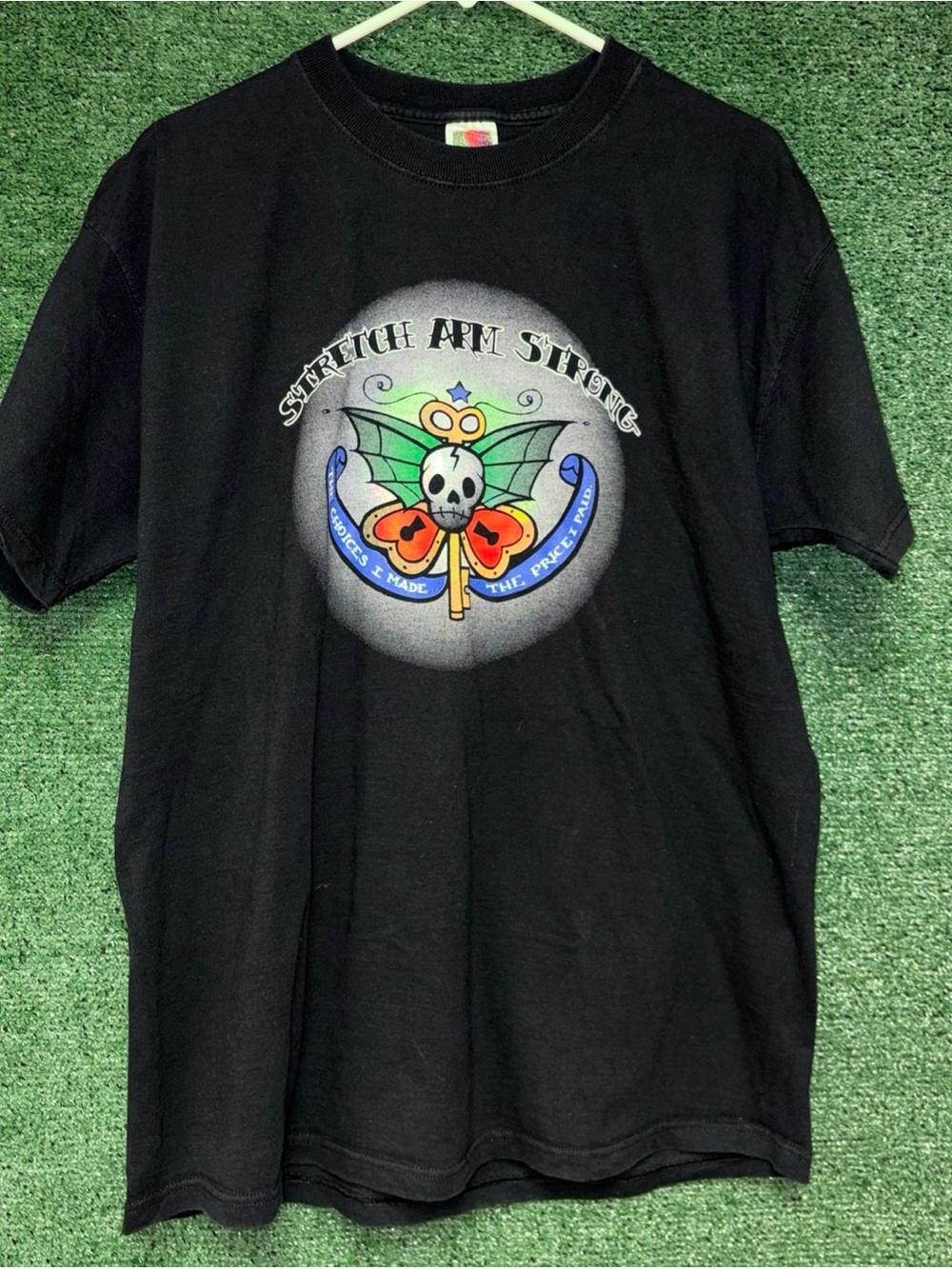 Stretch Armstrong Vintage 90s Black Shirt XL Fruit of the loom tag Hardcore SXE